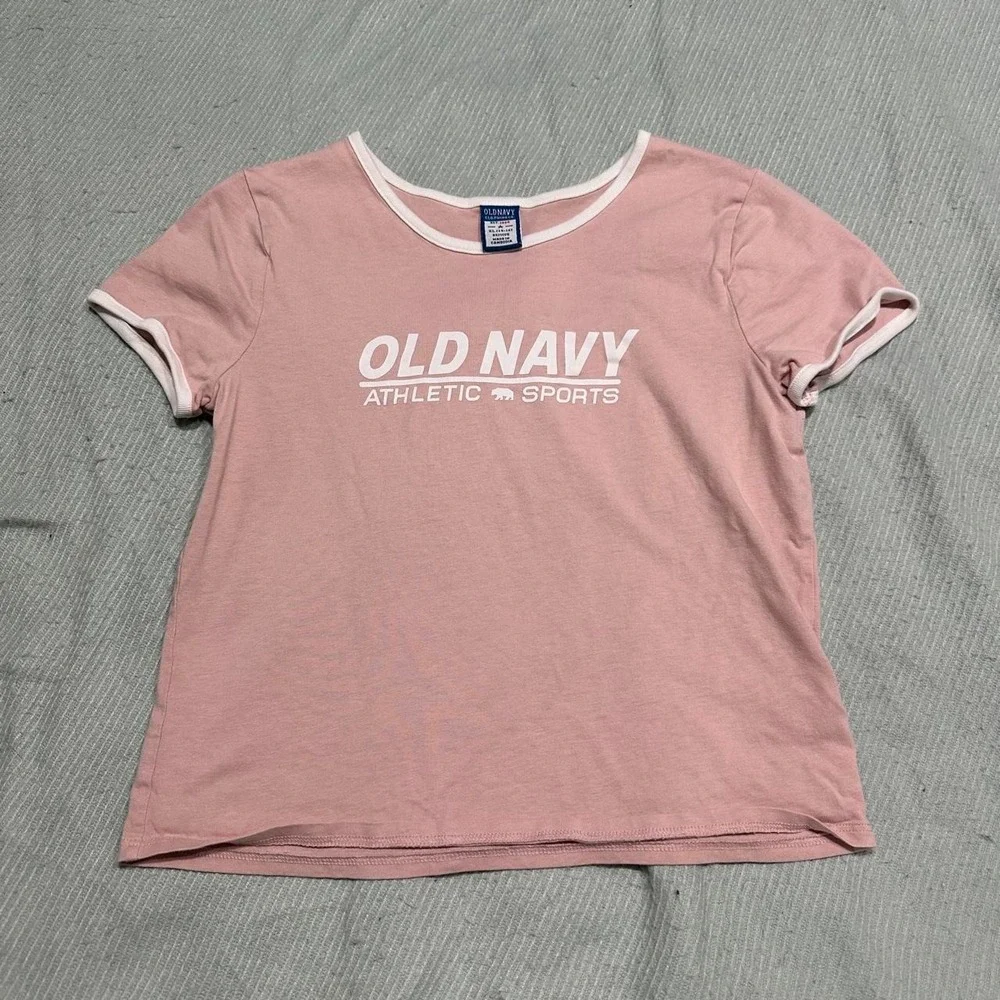 Old Navy Pink Graphic Baby Tee 
